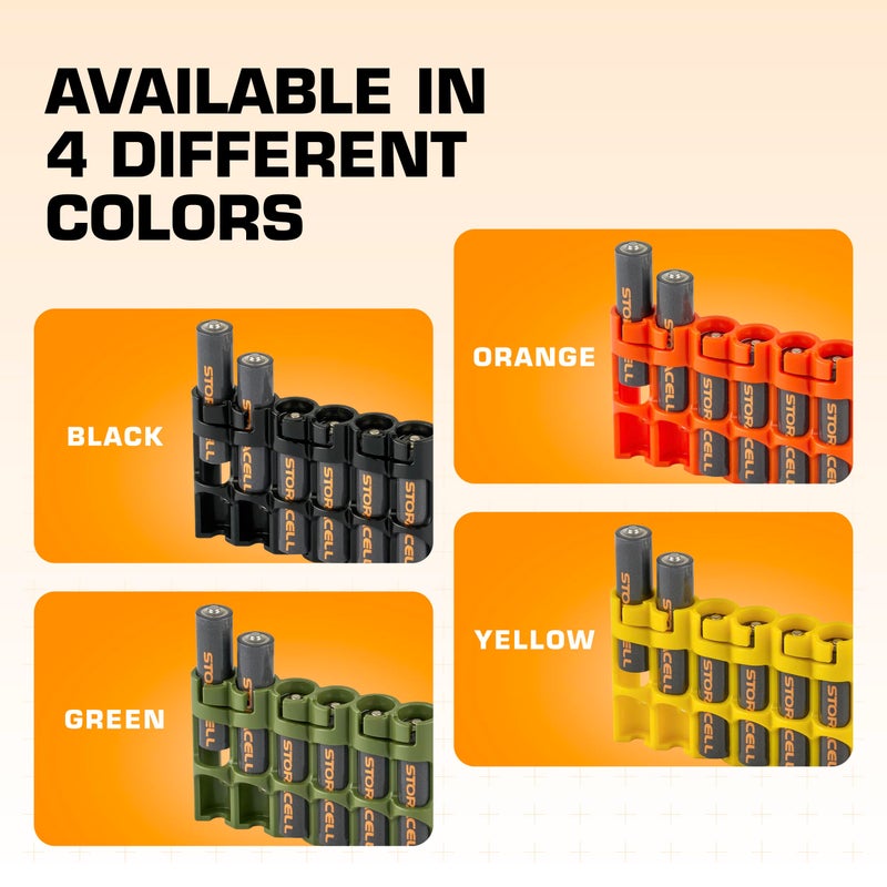 Storacell AAA Battery Storage Caddy by Storacell, Military Green, Holds 6 Batteries (Not included) - Image 5